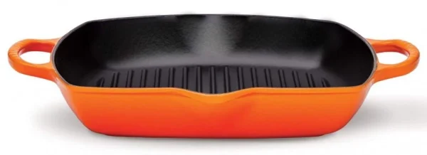 Le Creuset Grillpfanne Signature Quadratisch Mit 2 Griffen In Ofenrot 3