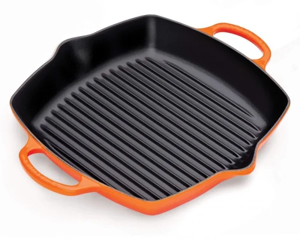 Le Creuset Grillpfanne Signature Quadratisch Mit 2 Griffen In Ofenrot 1