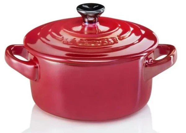 Le Creuset Mini Cocotte In Kirschrot Metallic 1