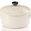 Le Creuset Mini Cocotte In Creme Metallic 8