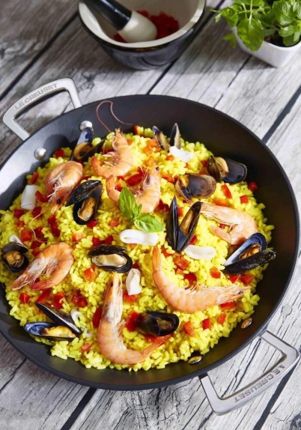 Le Creuset Aluminium-Antihaft-Paella-Pfanne 32 Cm 6