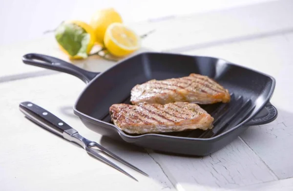 Le Creuset Grillpfanne Signature Quadratisch Mit 2 Griffen In Schwarz 4