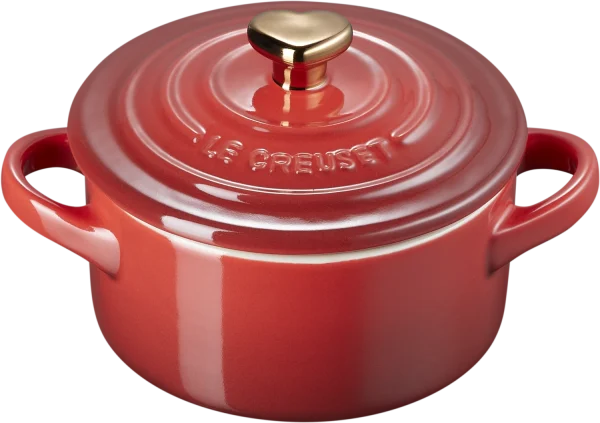 Le Creuset Mini Cocotte Mit Herzknopf In Kirschrot 1