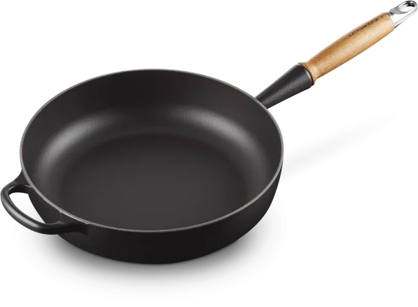 Le Creuset Sautépfanne Signature Aus Gusseisen Mit Holzgriff In Schwarz 1