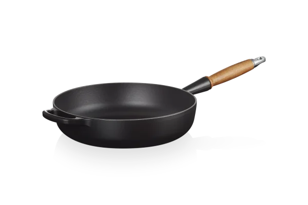 Le Creuset Sautépfanne Signature Aus Gusseisen Mit Holzgriff In Schwarz 3