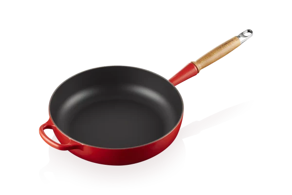 Le Creuset Sautépfanne Signature Aus Gusseisen Mit Holzgriff In Kirschrot 3