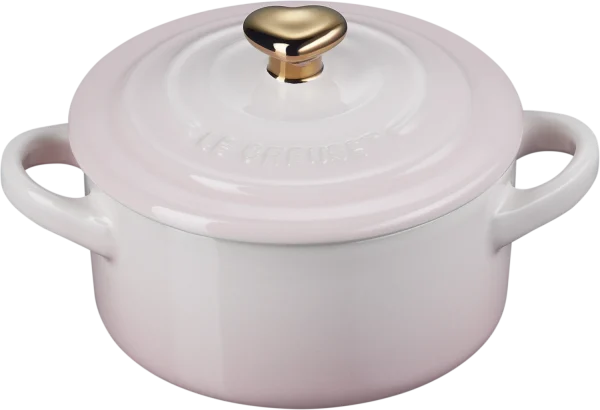 Le Creuset Mini Cocotte Mit Herzknopf In Shell Pink 1