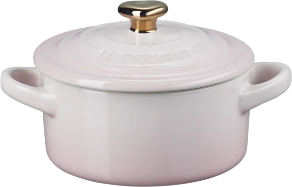 Le Creuset Mini Cocotte Mit Herzknopf In Shell Pink 3