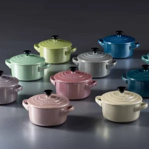 Le Creuset Mini Cocotte In Chiffon Pink Metallic 10