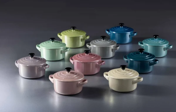 Le Creuset Mini Cocotte In Chiffon Pink Metallic 4