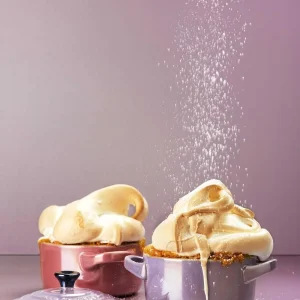 Le Creuset Mini Cocotte In Creme Metallic 10